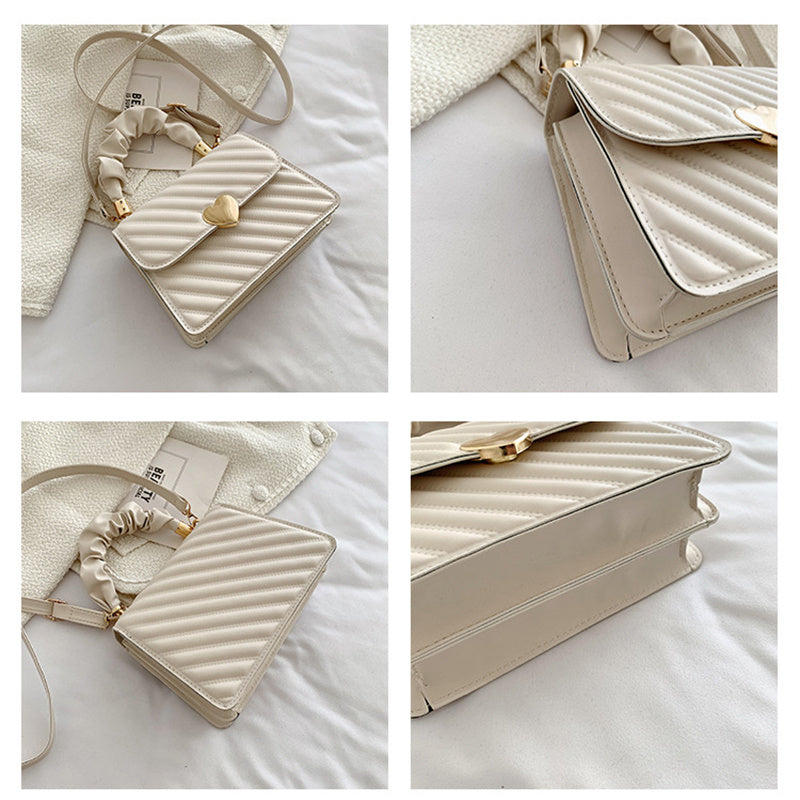 Women Handbags Fashion Chain Shoulder Bags With Love Metal Design - Kenzllc