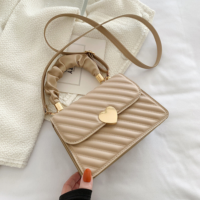 Women Handbags Fashion Chain Shoulder Bags With Love Metal Design - Kenzllc