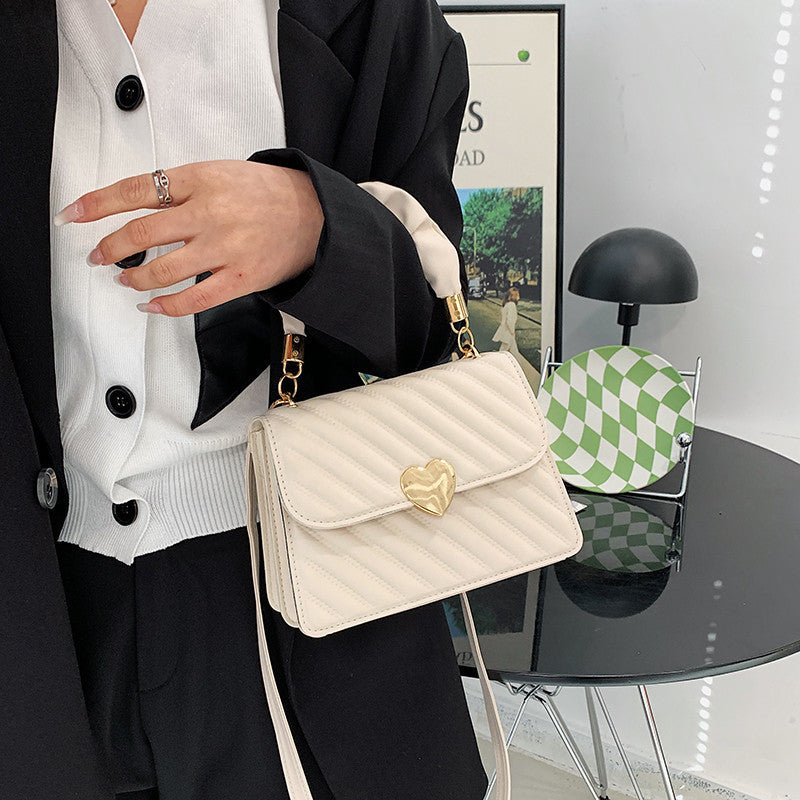 Women Handbags Fashion Chain Shoulder Bags With Love Metal Design - Kenzllc