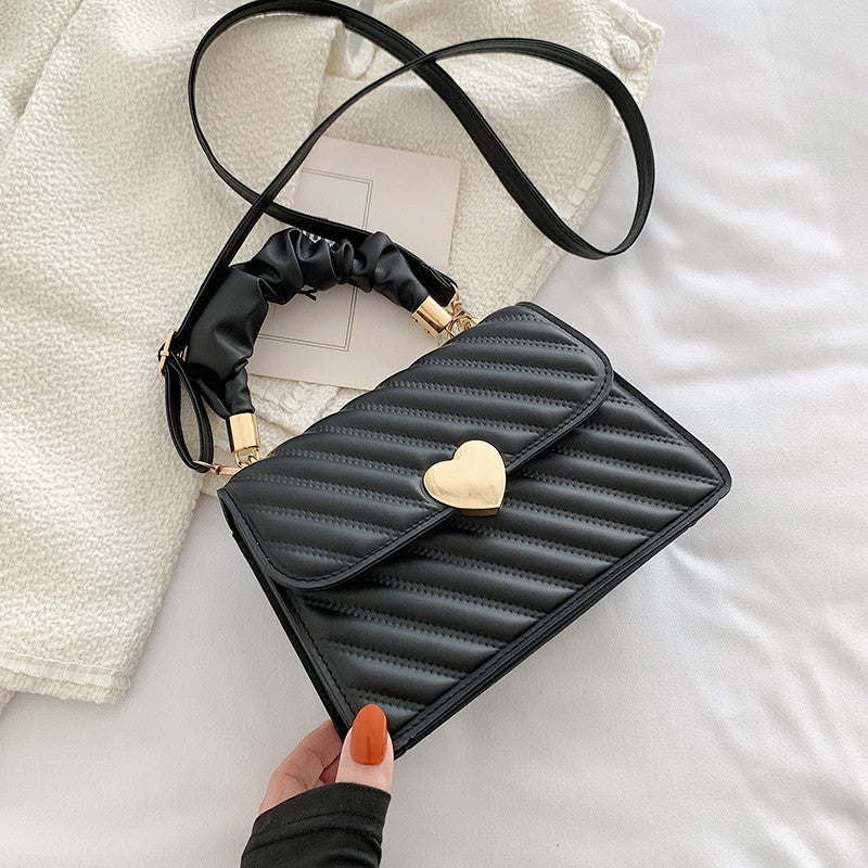 Women Handbags Fashion Chain Shoulder Bags With Love Metal Design - Kenzllc