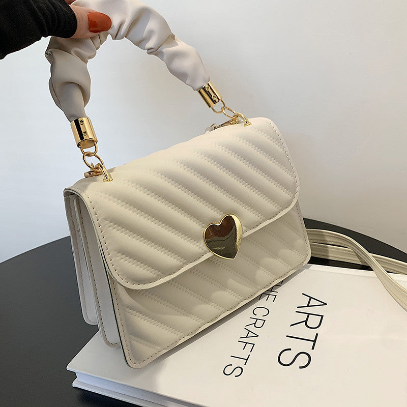 Women Handbags Fashion Chain Shoulder Bags With Love Metal Design - Kenzllc