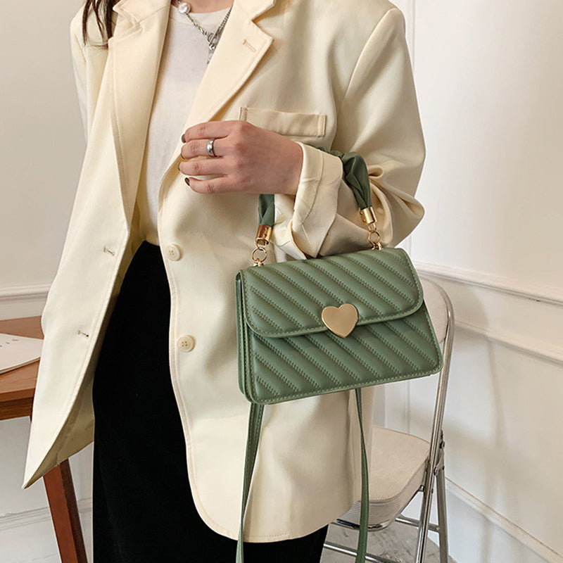 Women Handbags Fashion Chain Shoulder Bags With Love Metal Design - Kenzllc