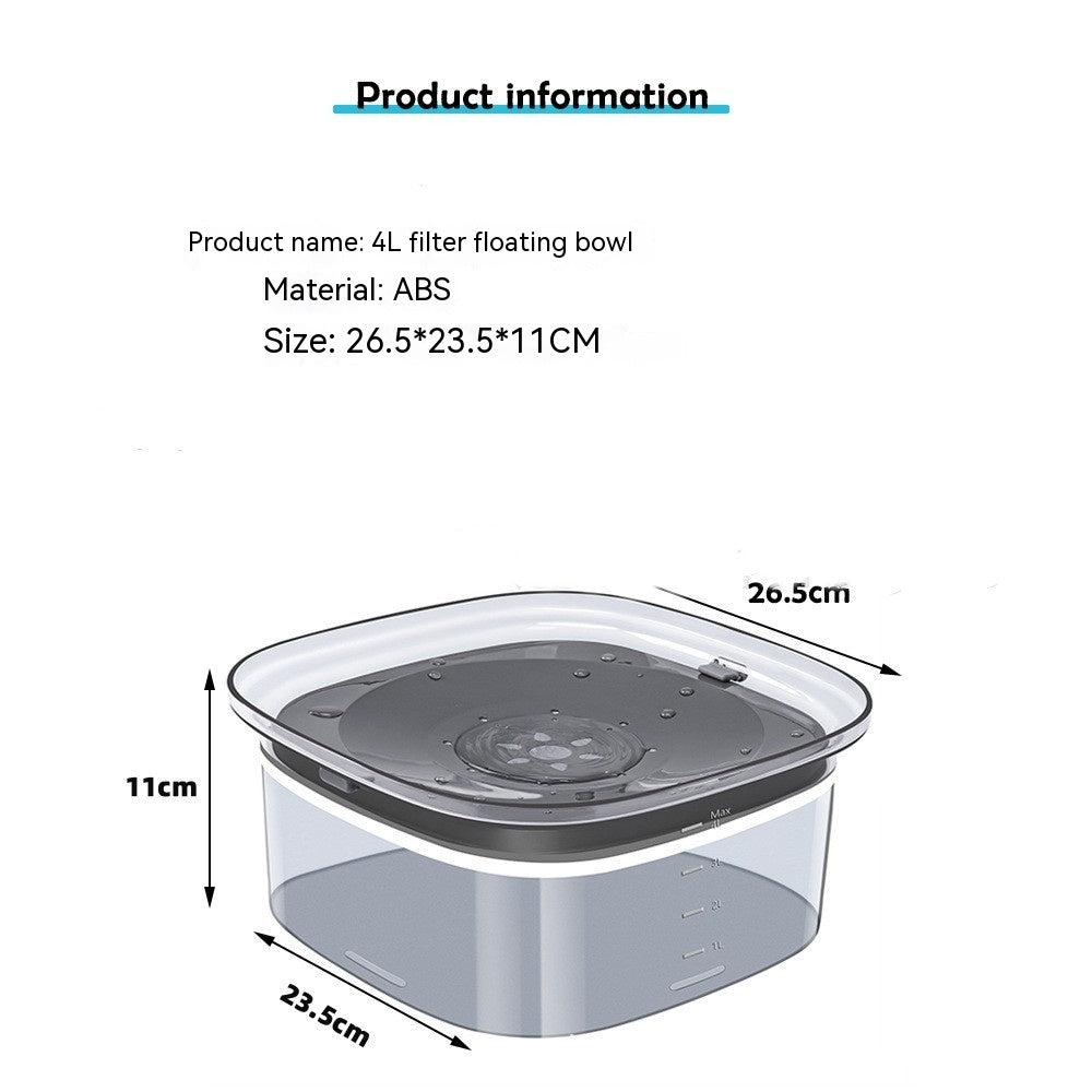 Spill Proof Dog Bowl Transparent with Visible Water Level - Kenzllc