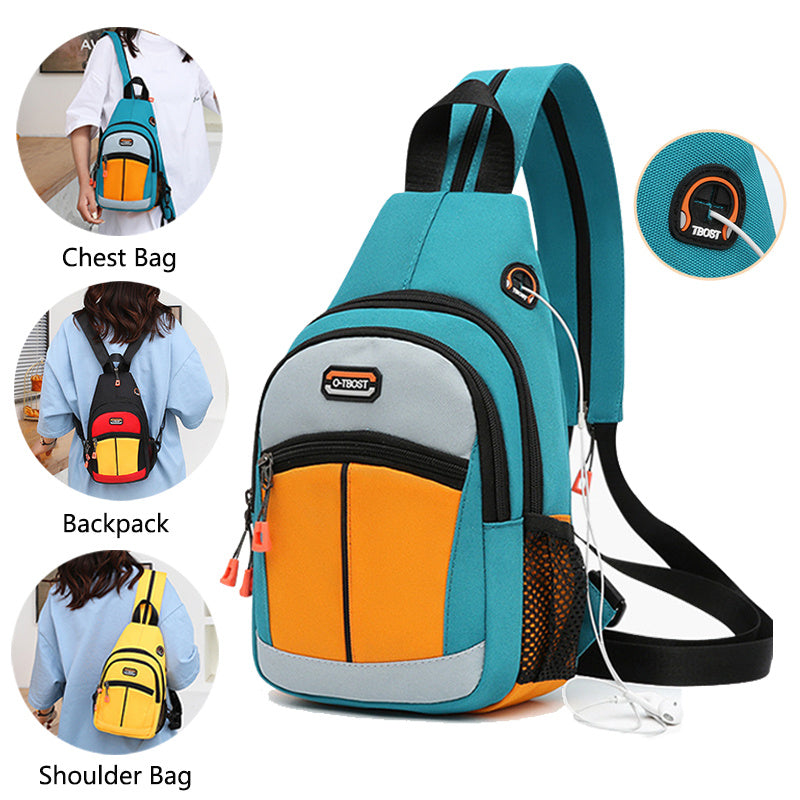 Women Sport Bags Multifunctional Backpack Shoulder Bags With USB Design - Kenzllc