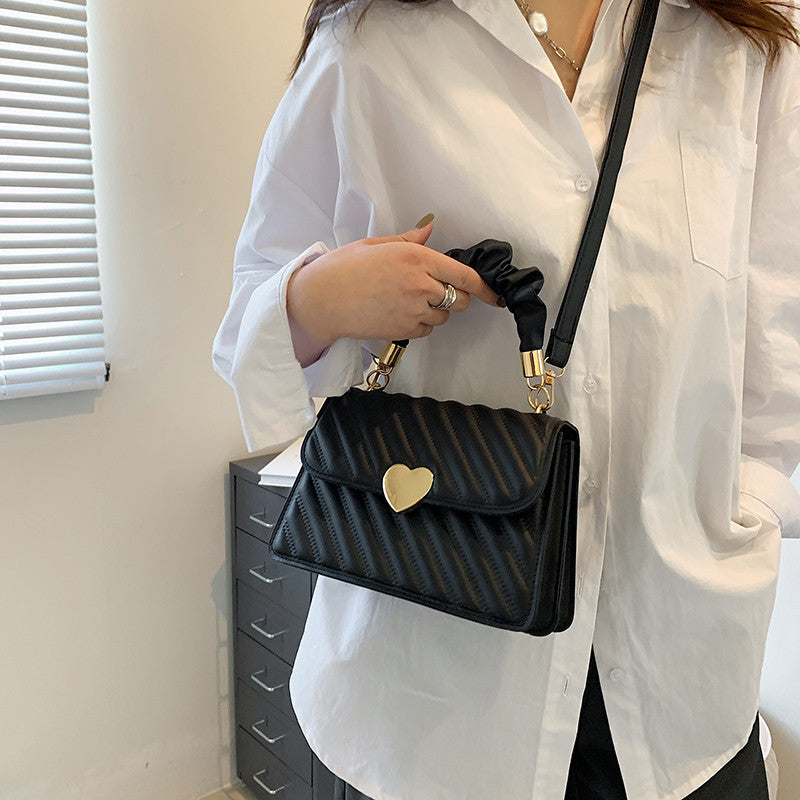 Women Handbags Fashion Chain Shoulder Bags With Love Metal Design - Kenzllc