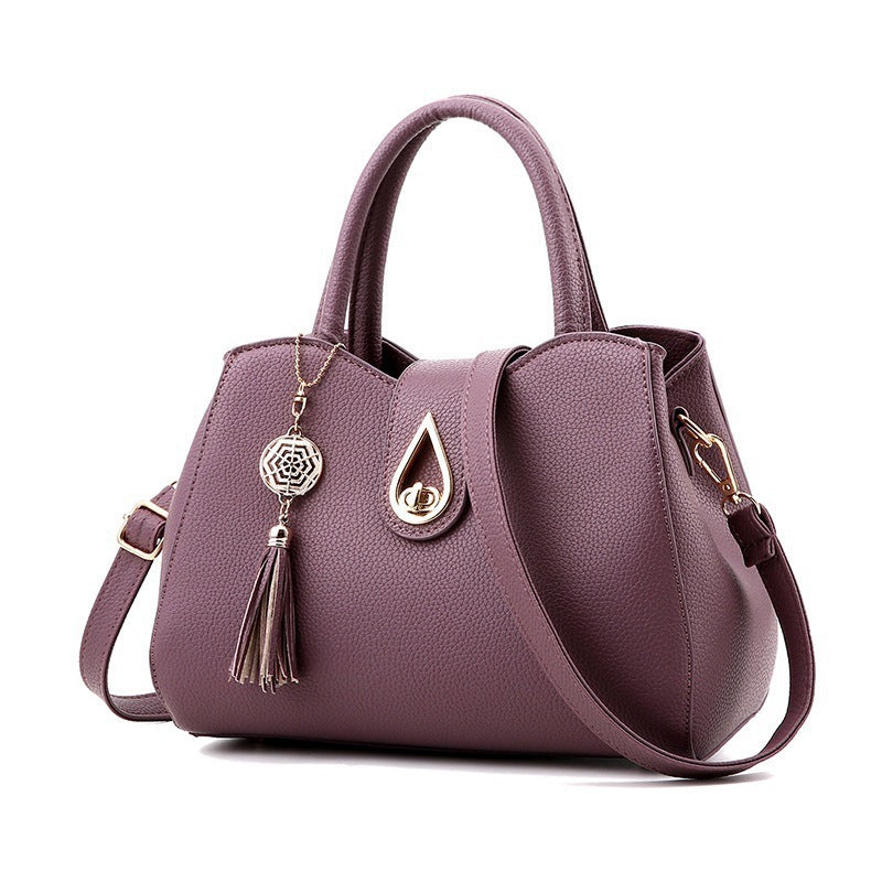 Women Handbag, Tassel High Quality PU Leather Totes